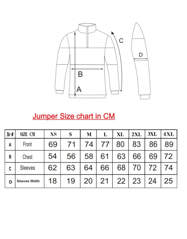 Half Zip Cotton Fleece Jumper